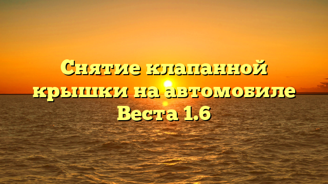 Снятие клапанной крышки на автомобиле Веста 1.6
